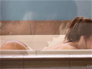 steamy molten bathtub getting off with Natalie Heart