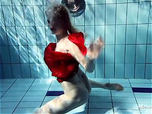 super-steamy blonde Lucie French nubile in the pool