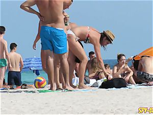 super-naughty first-timer ample bra-stuffers teenagers spycam Beach movie